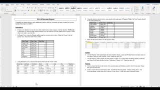 CIS 105 Access Project Overview