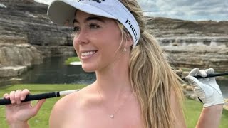 Bra-less Golfer Grace Charis shows off her sizzling body in tiny bikini