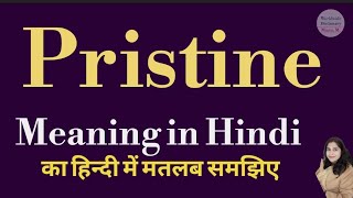 Pristine meaning l meaning of pristine l pristine ka matlab Hindi mein kya hota hai l vocabulary