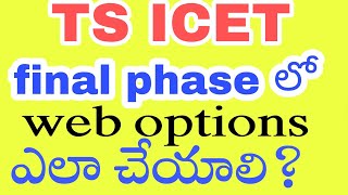 TS ICET 2021 FINAL PHASE WEB OPTIONS PROCESS