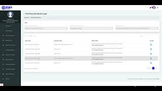 BSRS version 2.0 Scenario 14 - How to view or download the logs on your Training Schedule
