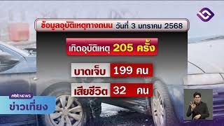 ศปถ. สรุปตัวเลข 8 วันอันตราย ข่าวเที่ยง วันที่ 4 มกราคม 2568 #NBT2HD