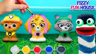 Fizzy & Phoebe Help The Paw Patrol On A Fun Painting Activity 🎨 | Fun Videos For Kids