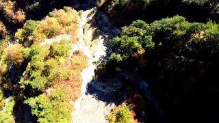 白山白川郷ホワイトロード　姥ヶ滝の紅葉　空撮