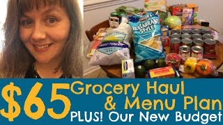 $65 Weekly Grocery Haul and Menu Plan for 6_ PLUS!  Our New Budget