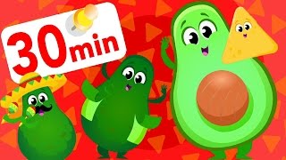 Peel The Avocado! Guacamole Dance Kids Song! Where My Stripes & Tail, Baby Shark by Little Angel