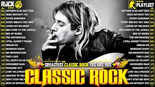 Classic Rock Songs 70s 80s 90s - Nirvana, AC/DC, Queen, Bon Jovi, Scorpions, Aerosmith, Guns N Roses