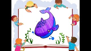 HOW TO DRAW WHALE | EASY DRAWING FOR KIDS | CARTOON #SHORTS