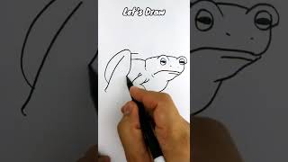 VERY EASY , How to turn words FROG into cartoon #shorts #art #drawing #draw #short