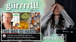 Nutritionist Reacts to @AbbeysKitchen trying the Low FODMAP Diet | This is SOOO WRONG