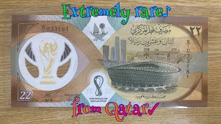 【Extremely RARE】Q/1字冠卡塔尔世界杯纪念钞（Q/1 Prefix Qatar 22 Riyals commemorative banknote）