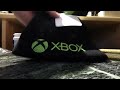 Trying on some Xbox merch (beanie)