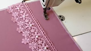 نصائح لخياطة ممتازة لمحبي الخياطة |  كيفية خياطة شريط الدانتيل / Sewing Techniques For Beginners