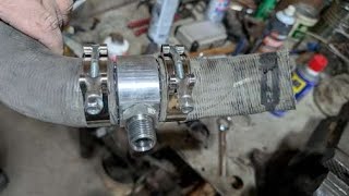 Making custom lower radiator hose auxillary port