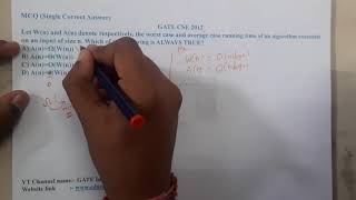 GATE CSE 2012 Q ||Algorithms || GATE Insights Version: CSE
