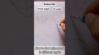 How to draw anime face in different angles easy #shorts Art xl