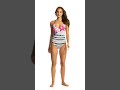 jantzen floral stripe strappy back one piece swimsuit swimoutlet.com