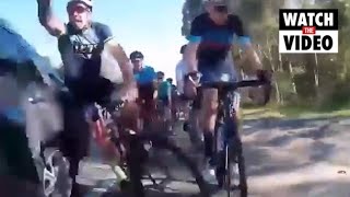 Horror moment driver clips cyclists in Newcastle