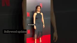 Sanya Malhotra looking so beautiful in black dress arrived at red carpet #sanya #sanyamalhotra