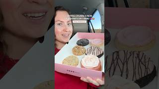 struggle with me as I try crumbl's valentine's day cookies 🍪💌 #newfood #fastfood #crumbl