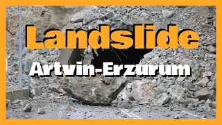 ✨Terrifying bus accident caught on camera as landslide hits Artvin-Erzurum highway