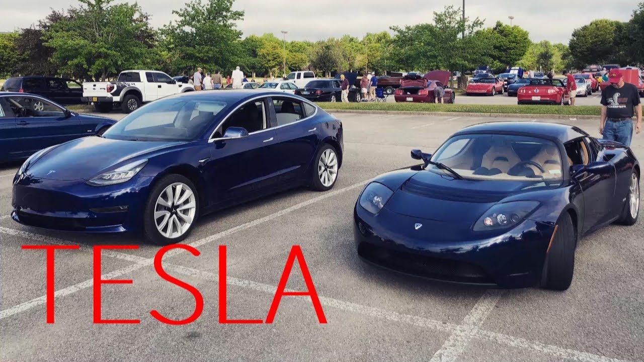 Driving The Tesla Roadster And The Model 3! - YouTube