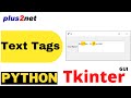 Tkinter text widget adding tags by usign tag_add(), tag_config(),tag_remove() and tag_delete()