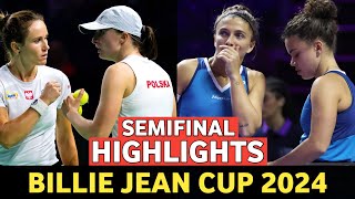 Iga Swiatek / Kawa vs Jasmine Paolini / Errani Highlights Tennis 2024 - Billie Jean King Cup 2024