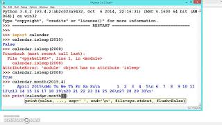 038 Learn python and ruby programming:- Calendar module