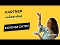 Partner Onboarding - Advanced Projects Expense Entry