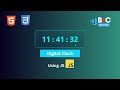 How to create a Digital Clock Using HTML CSS & JavaScript  | JavaScript project tutorial