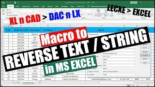 Reverse Text in Excel