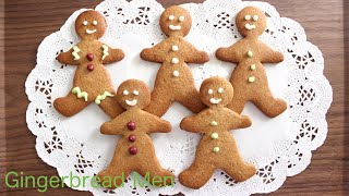 【クリスマスクッキー缶】ジンジャーブレッドマンの作り方 How to make Gingerbread Men