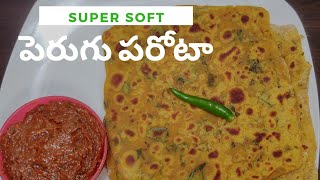 Super Soft Perugu paratha with Wheat Flour | Paratha Recipe in Telugu | Paratha with Curd