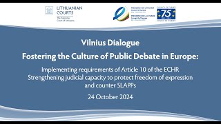 Międzynarodowa konferencja „Dialog Wileński: Wzmacnianie Kultury Debaty Publicznej w Europie”