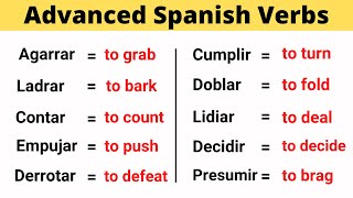 50 Advanced Spanish Verbs