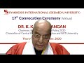 symbiosis mr. krishnaswamy kasturirangan 17th convocation