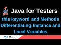 Java for Testers - Part 172 - this keyword for differentiating Instance Variables