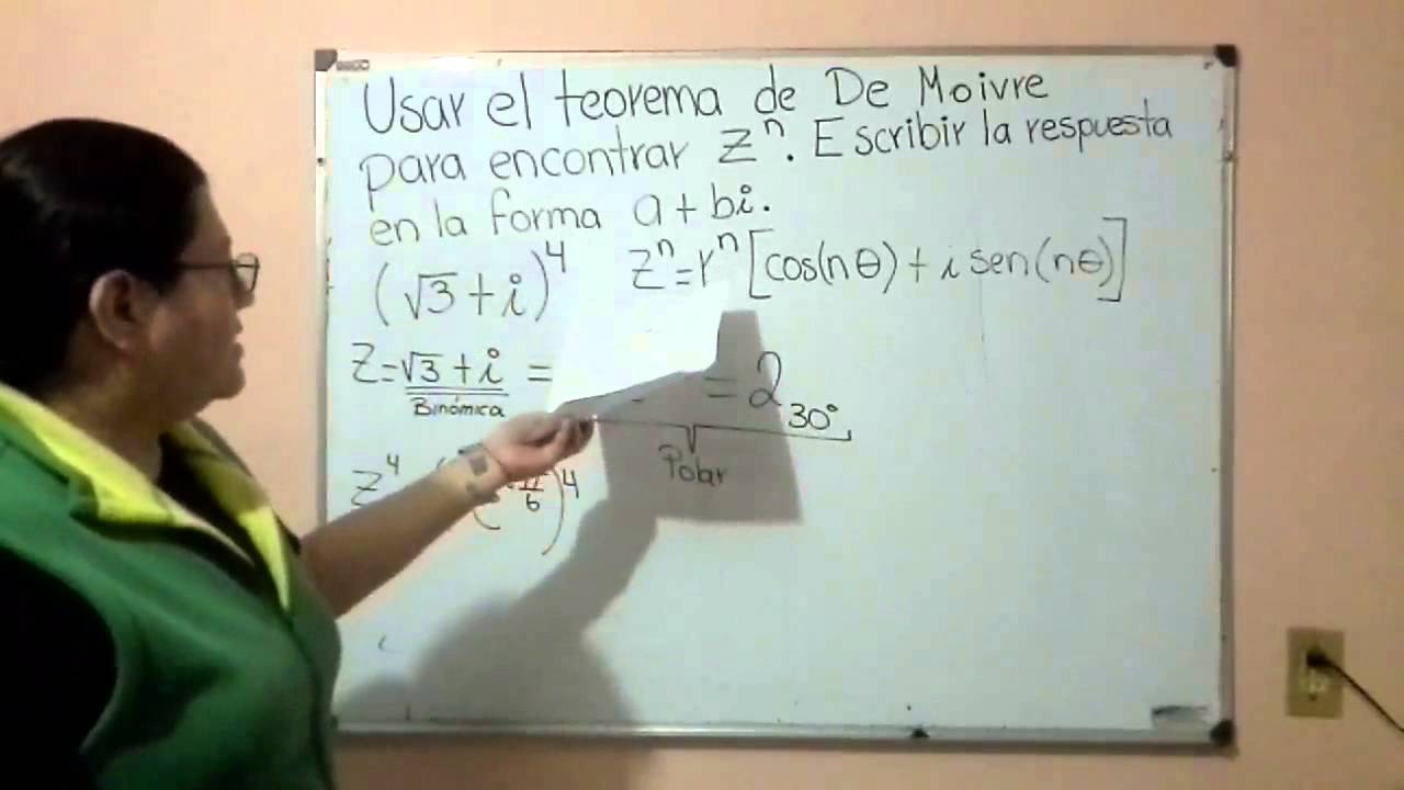 Teorema De De Moivre: Número Complejo A La Potencia N. - YouTube