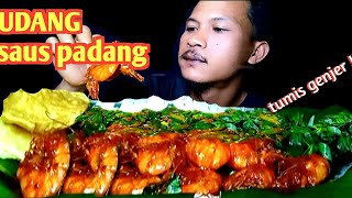 PARAH ENAKNYA‼️UDANG SAUS PADANG||TUMIS GENJER #mukbang @Han.official