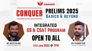 CONQUER PRELIMS 2025: An OPEN SESSION by Sudeep Sir \u0026 Adithya Sir