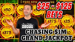 🐲 $25-$125 BETS ⇒ Chasing a $ MILLION JACKPOT on Dragon Link