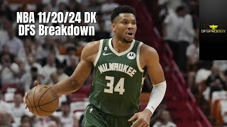 NBA 11/20/24 DK DFS Breakdown