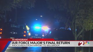 Procession held for Air Force Major Jonathan Dias