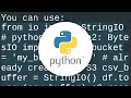 Save Dataframe to csv directly to s3 Python