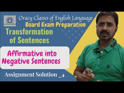 Transformation Of Sentences | Affirmative To Negative | English Grammar ...