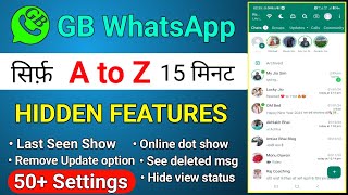 Gb Whatsapp के 50 से ज्यादा सेटिंग v17.60 A to Z Hidden Features & Settings | Gb Whatsapp new update
