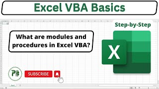 Creating and Using Modules and Procedures in Excel VBA #excelvba #vba