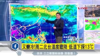 濕冷天氣連3天！全台日夜溫差近十度｜三立準氣象｜20170313｜三立新聞台