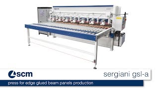 scm sergiani gsl-a - press for edge glued beam panels production